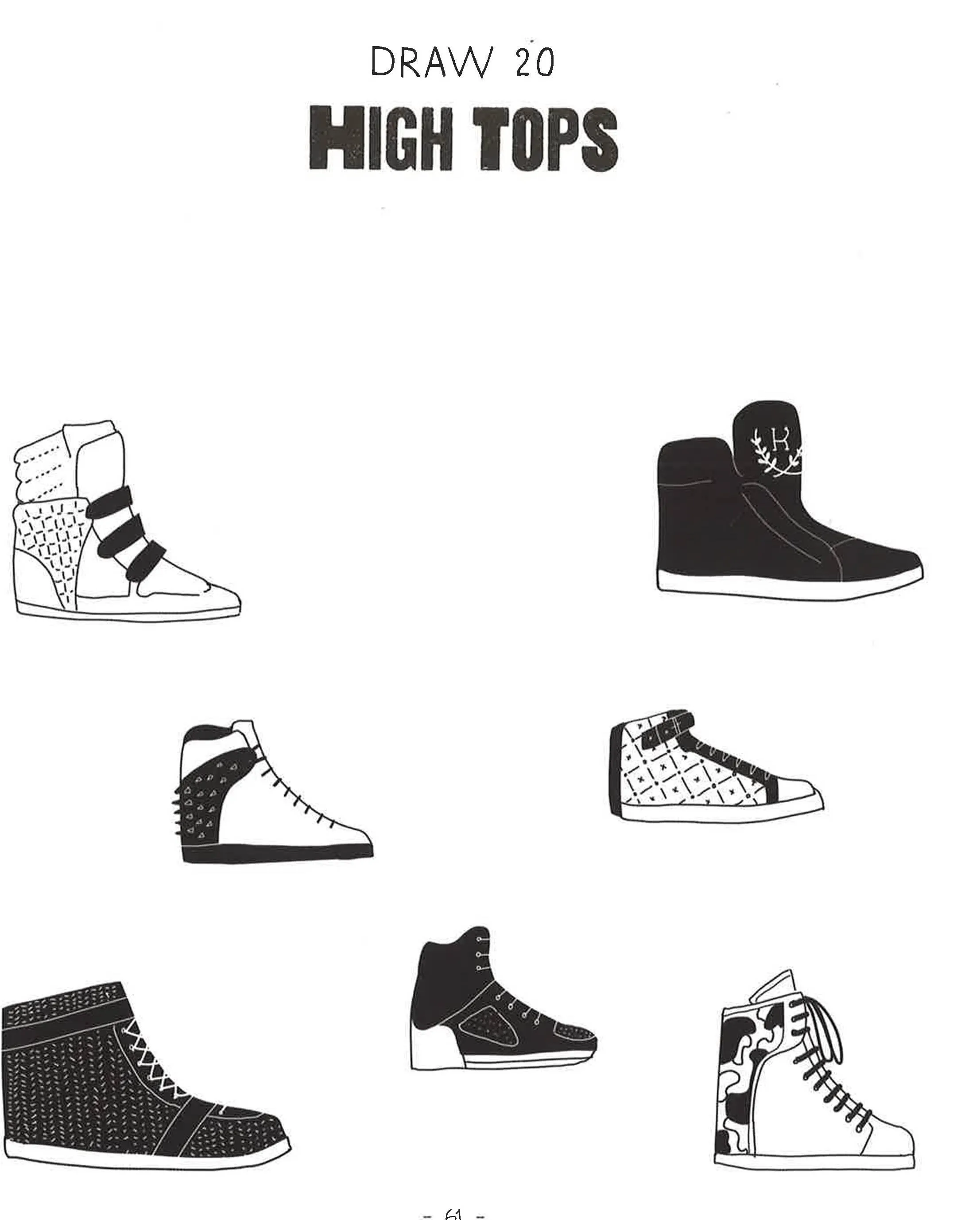 20 Ways To Draw A Shoe And 44 Other Sneakers, Slippers, Stilettos And Slingbacks