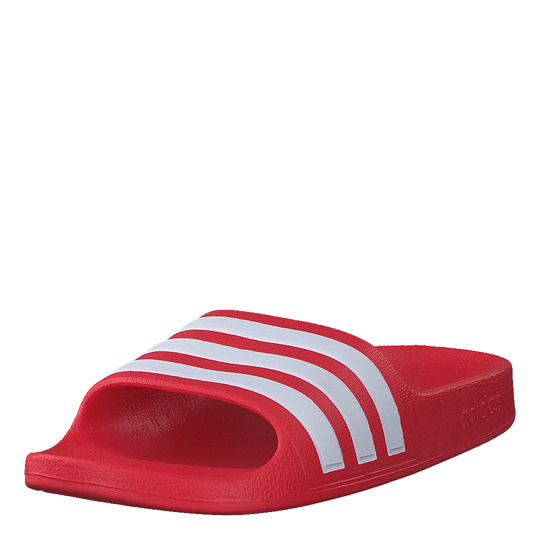 Adilette Aqua Slides Kids Vivid Red / Cloud White / Vivid Red