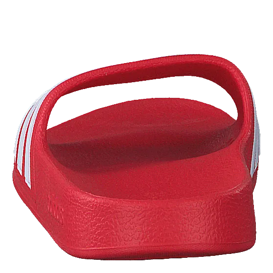 Adilette Aqua Slides Kids Vivid Red / Cloud White / Vivid Red