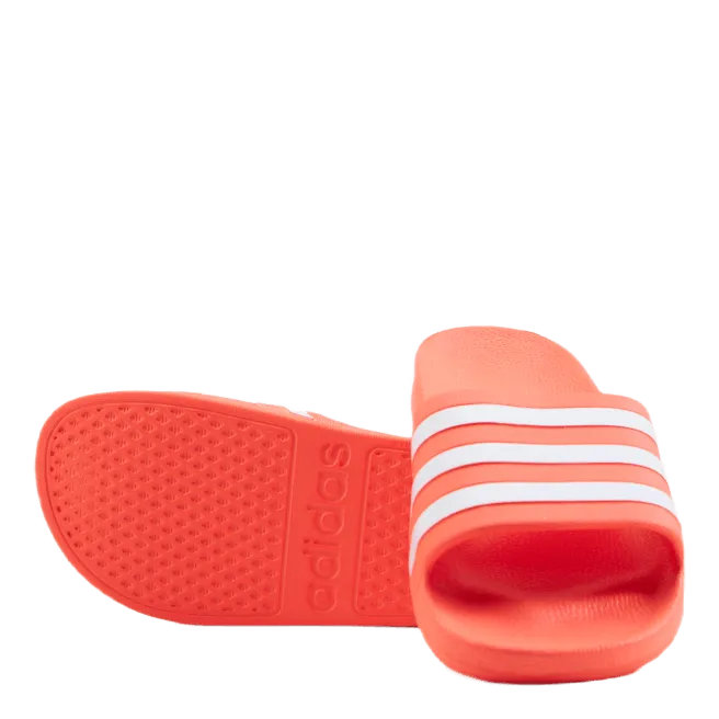 Adilette Aqua Slides Solar Red / Cloud White / Solar Red