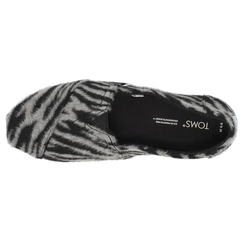 Alpargata Fuzzy Zebra Slip On Flats