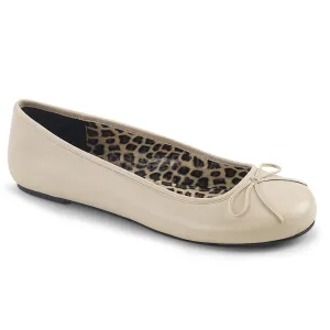 Anna Ballet Plus Size Flats Cream