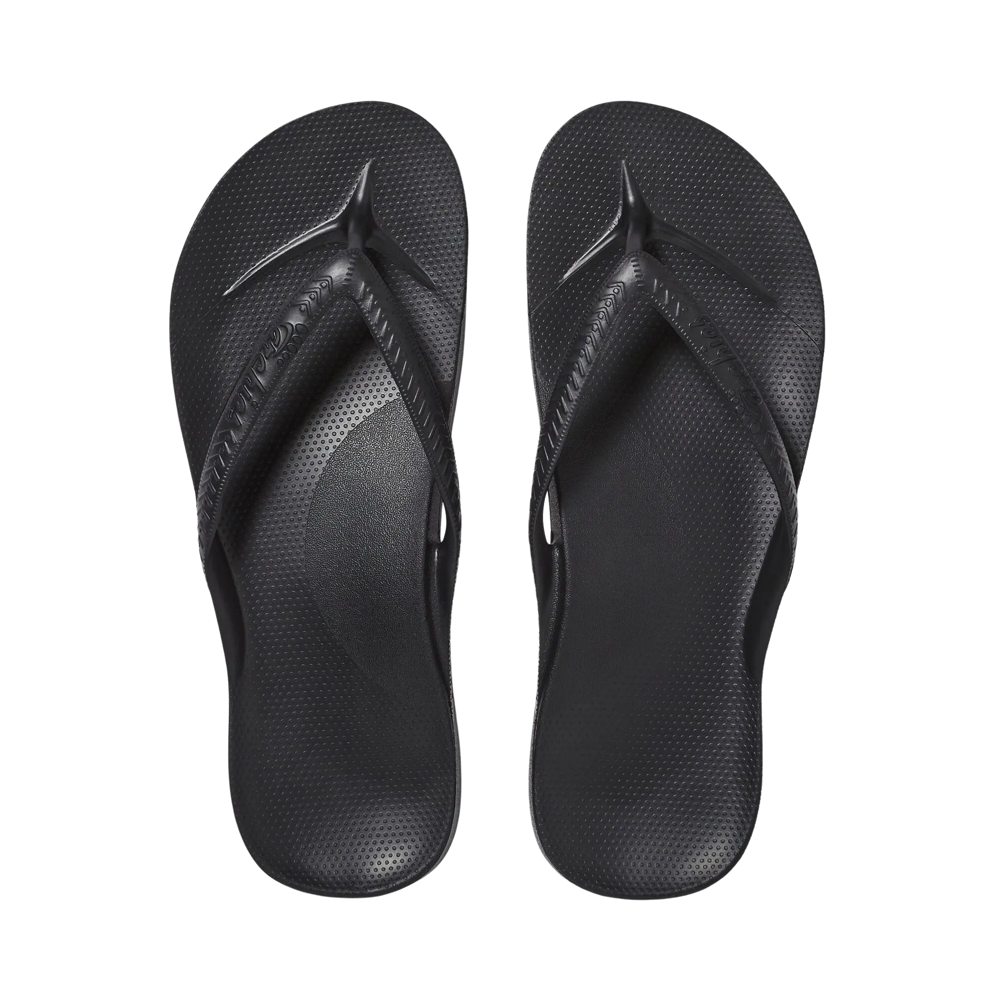 Archies Arch Support Flip Flops - Black