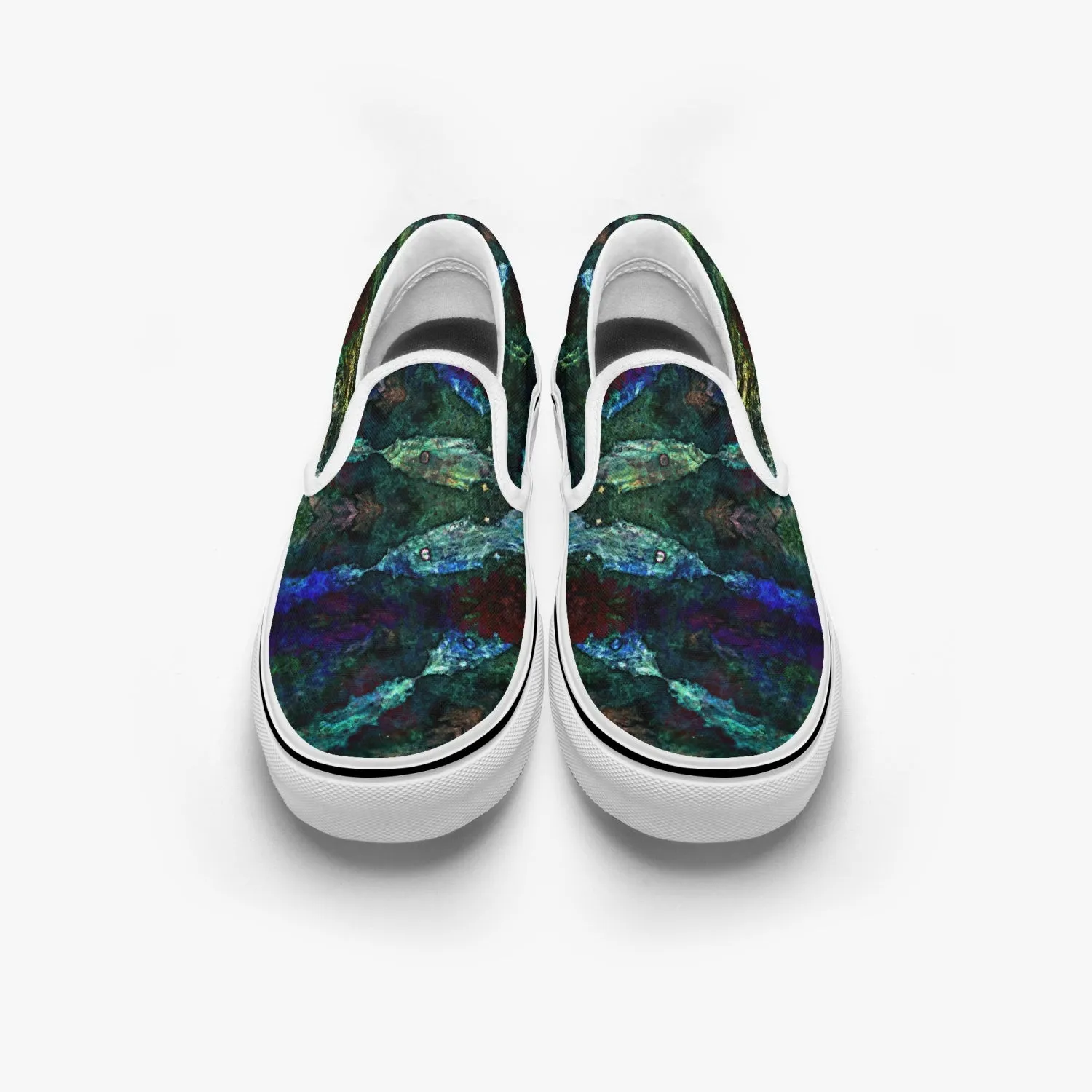 Azule Split-Style Psychedelic Slip-On Shoes