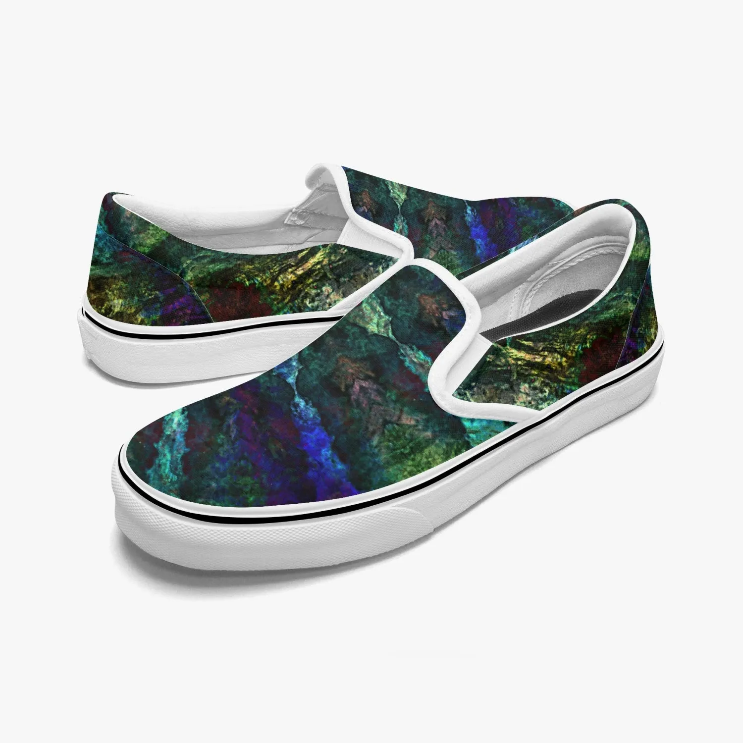 Azule Split-Style Psychedelic Slip-On Shoes