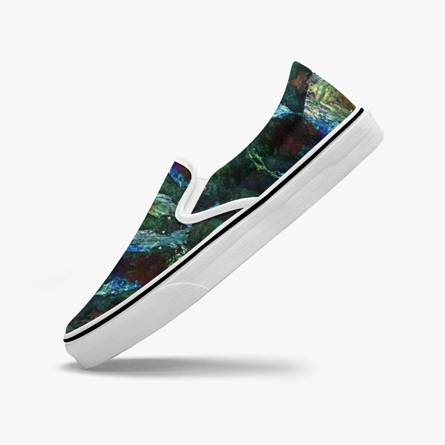 Azule Split-Style Psychedelic Slip-On Shoes