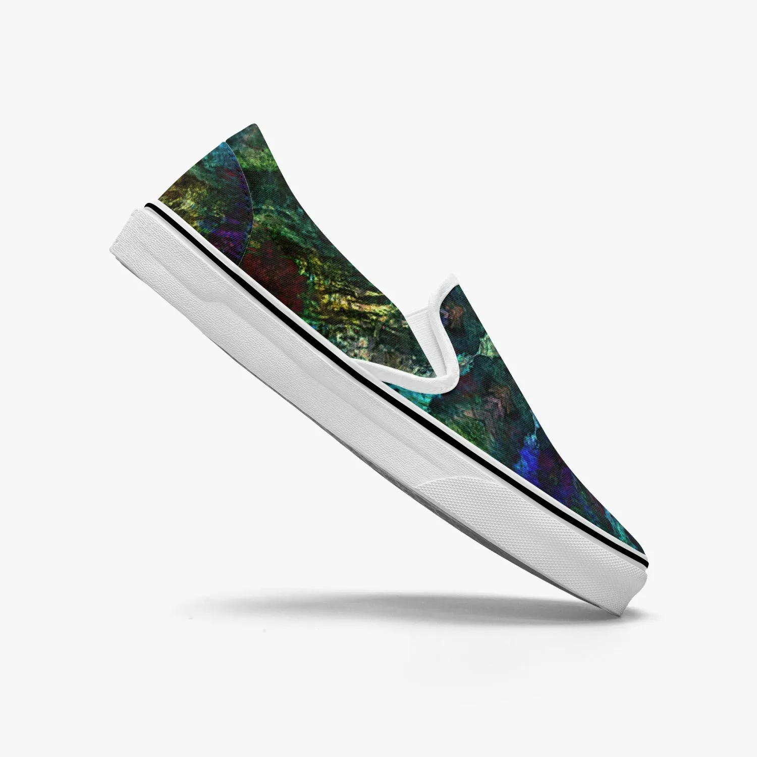 Azule Split-Style Psychedelic Slip-On Shoes