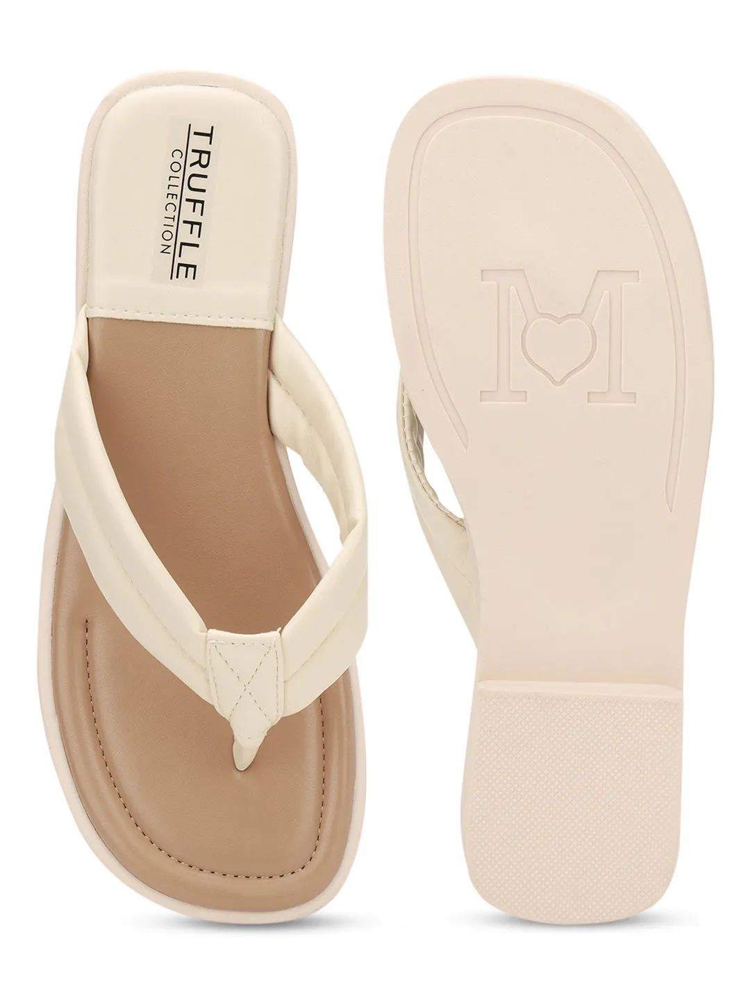 Beige PU Slip-On Flats (TC-RS3593-BEIG)