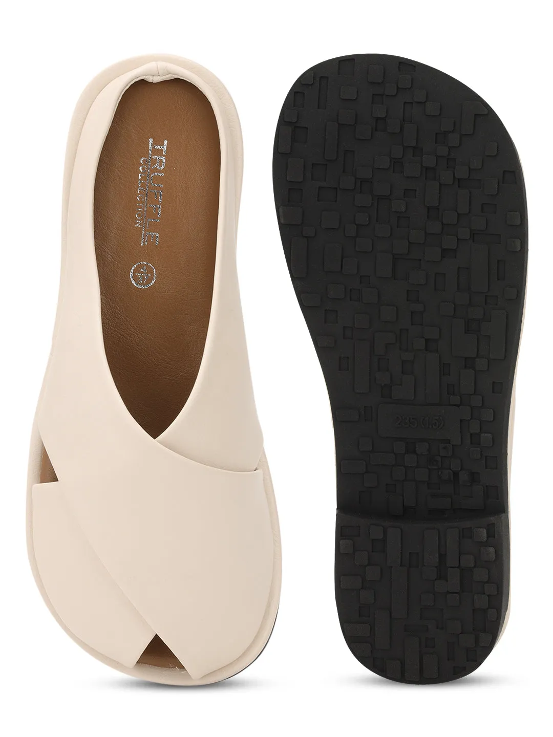 Beige PU Slip-On Flats (TC-RS3655-BEIG)