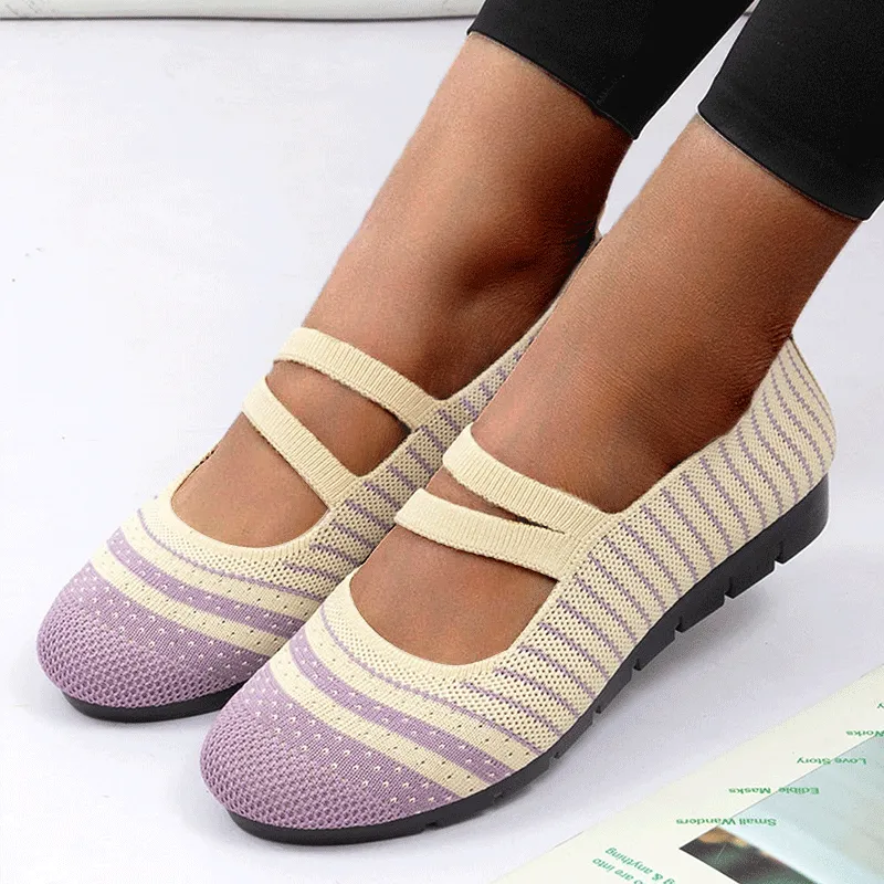 Cilool Weaving Breathable Loafers  Comfortable Walking Casual Flats Shoes WF12