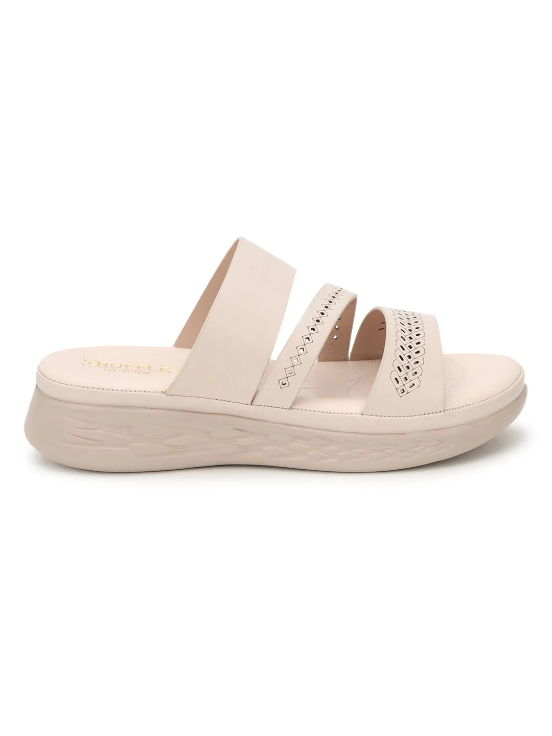 Cream PU Slip-On Flats (TC-ST-021-CRM)