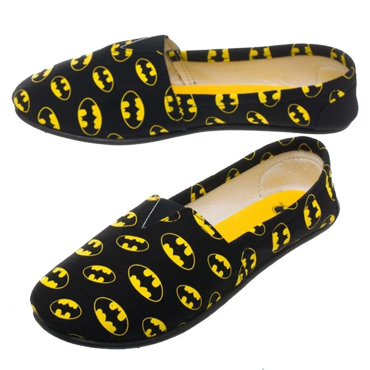 DC Comics Batman Logo Canvas Slip On Shoes