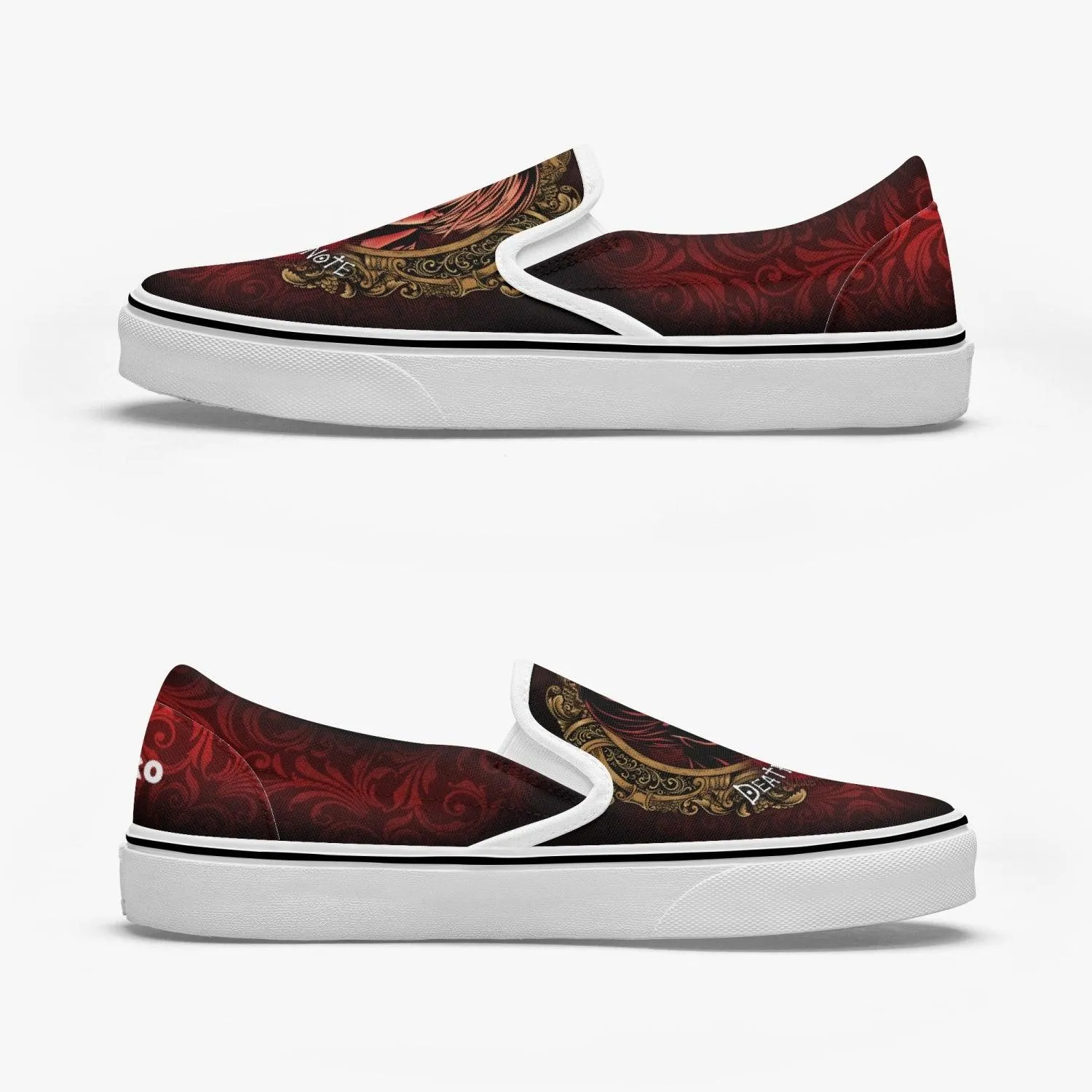 Death Note Light Yagami Deathnote Slip Ons Anime Shoes