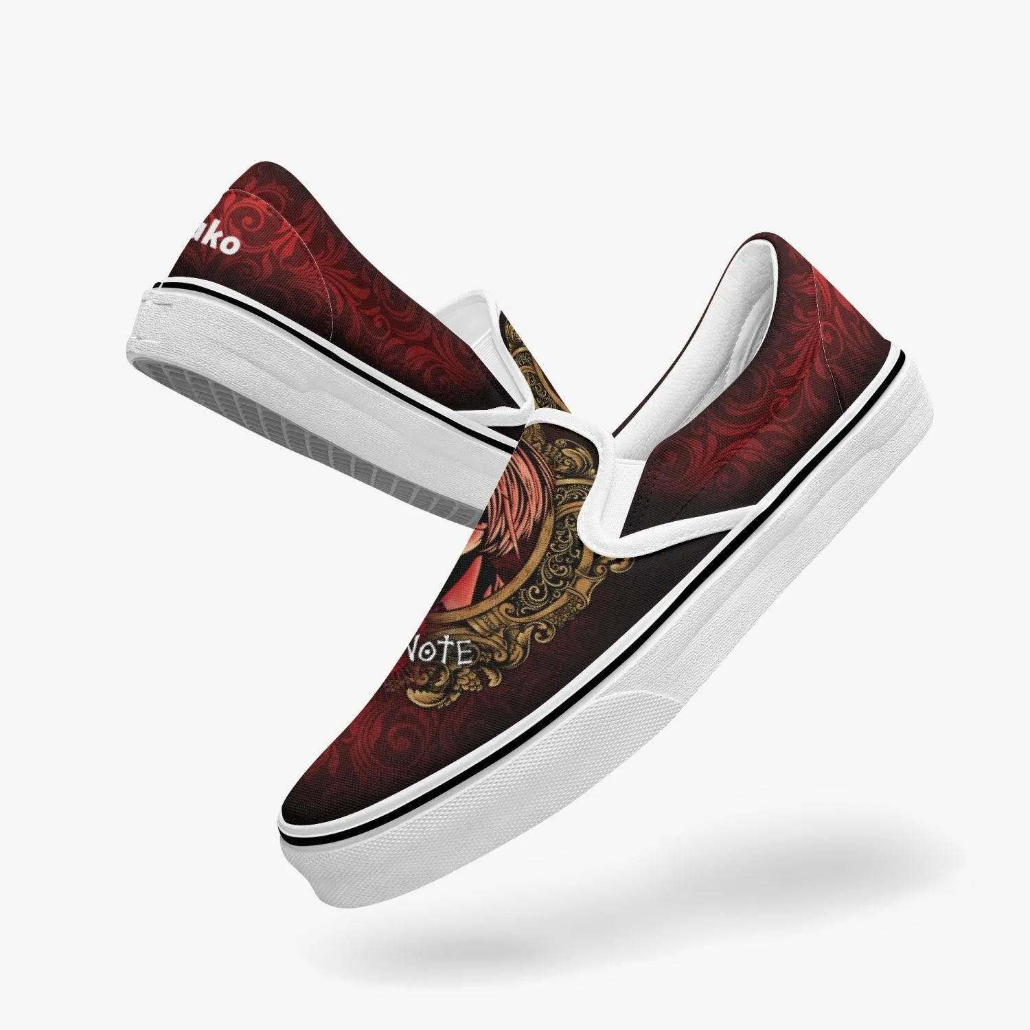 Death Note Light Yagami Deathnote Slip Ons Anime Shoes