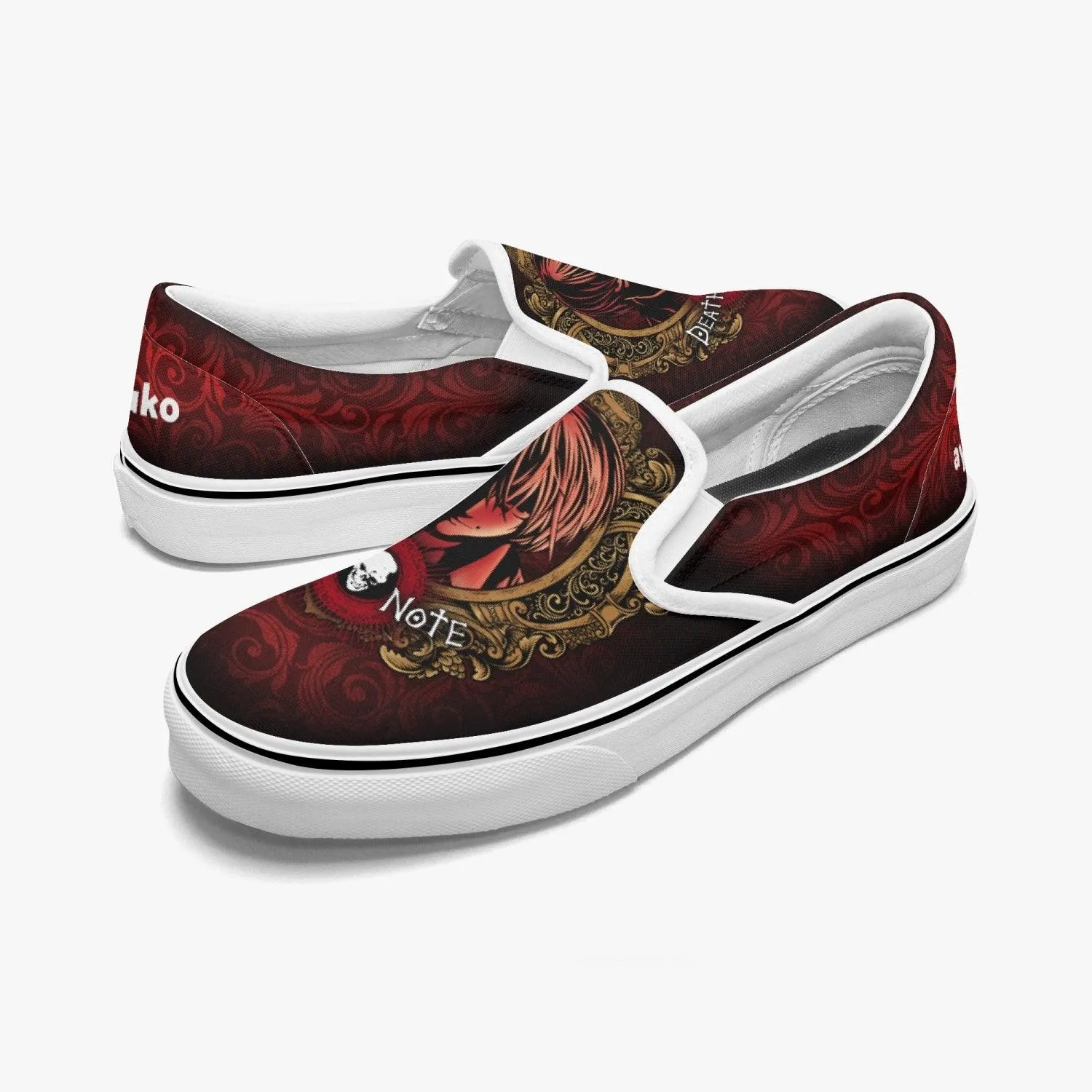 Death Note Light Yagami Deathnote Slip Ons Anime Shoes