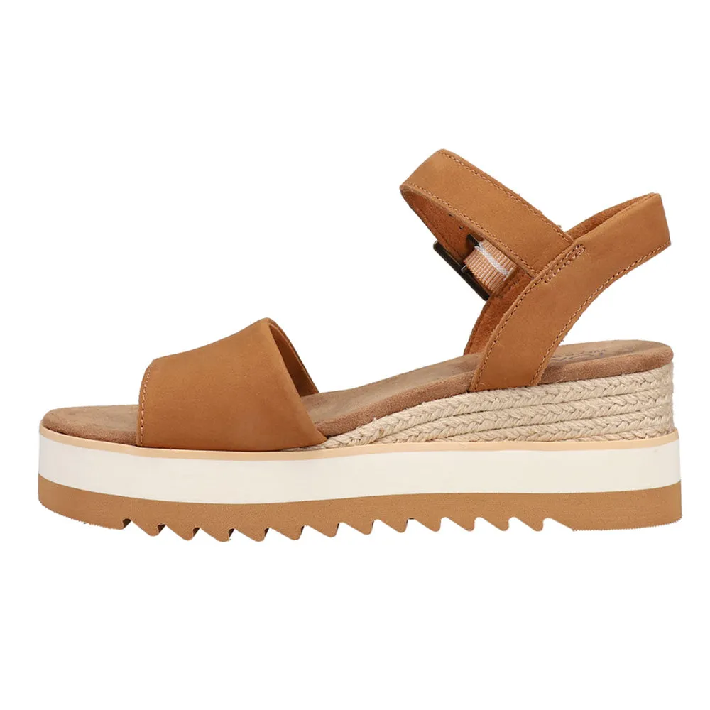 Diana Leather Espadrille Wedge Sandals