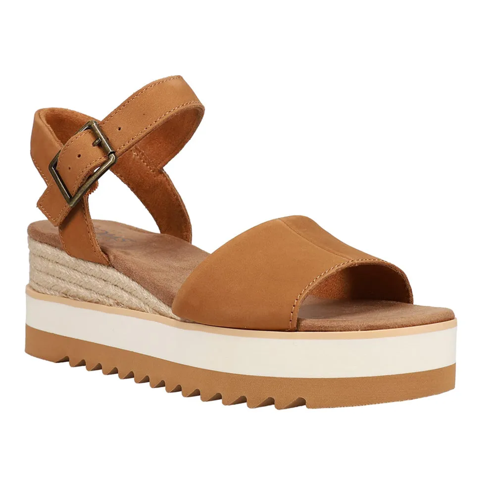 Diana Leather Espadrille Wedge Sandals