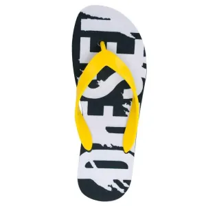 Diesel Splish Flip Flops Sandals - Buttercup Yellow / Black