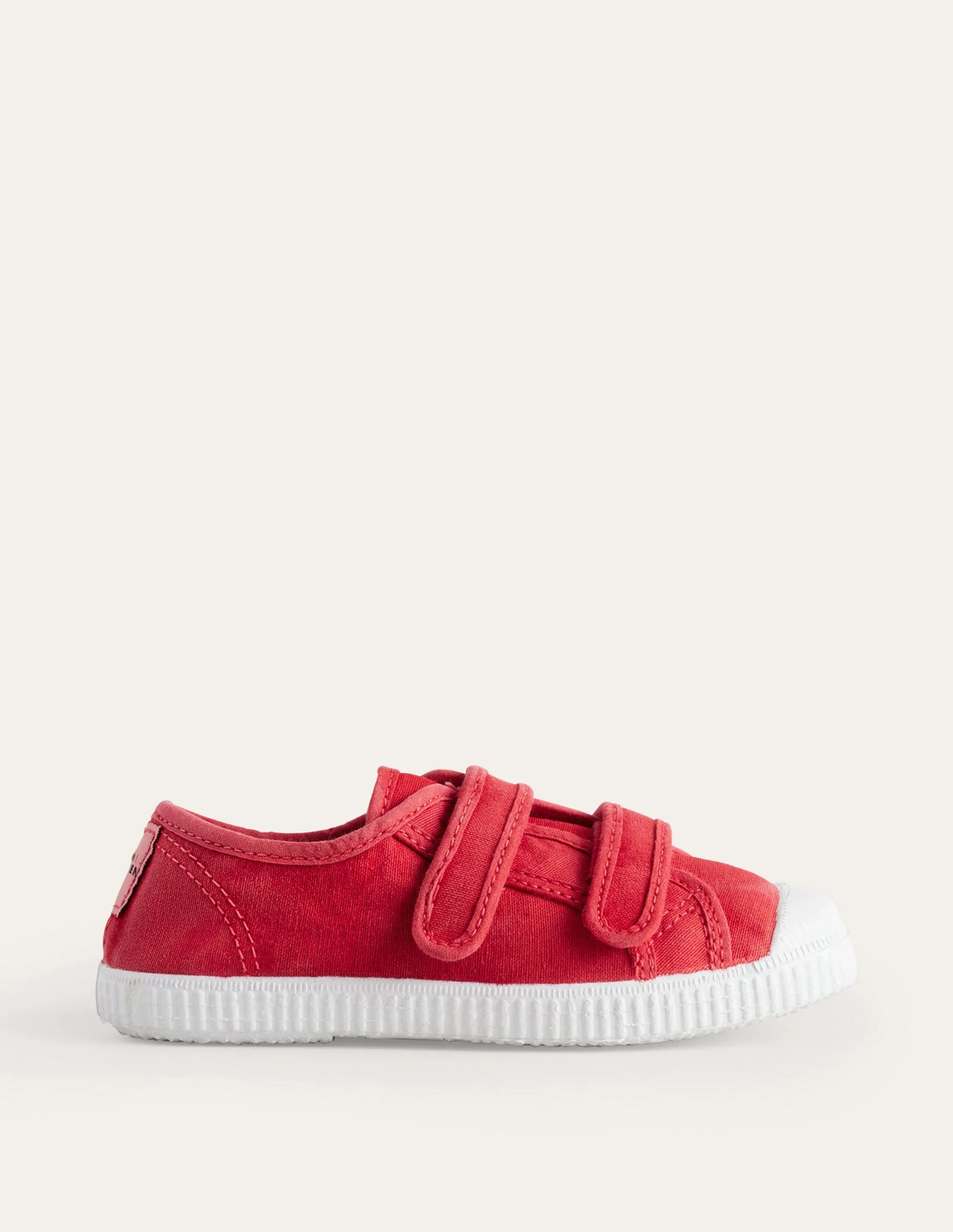 Double Strap Canvas Shoes-Red