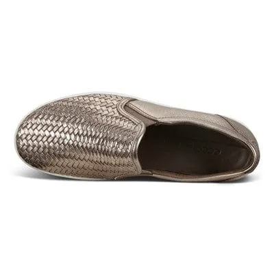 Ecco Women's Soft 7 Slip On Sneakers- Stone Metallic