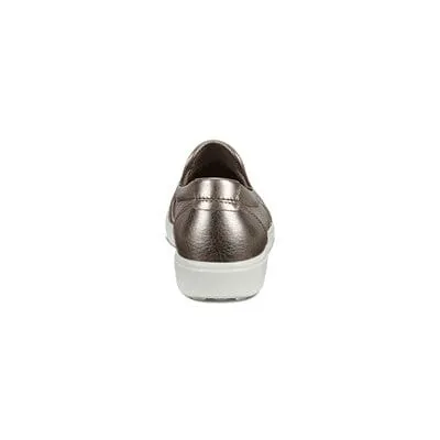 Ecco Women's Soft 7 Slip On Sneakers- Stone Metallic