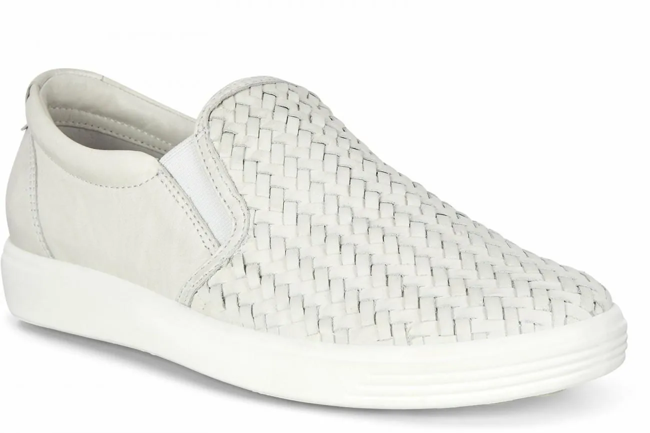 Ecco Women's Soft 7 Slip On Sneakers- White