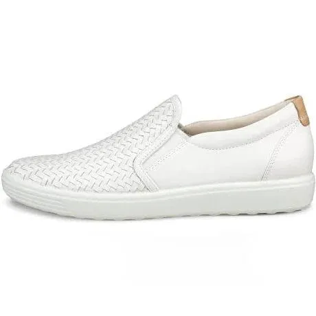 Ecco Women's Soft 7 Slip On Sneakers- White