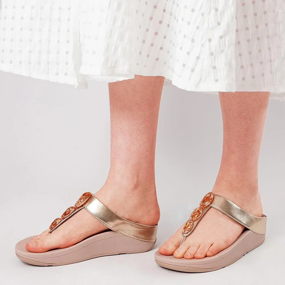 Fino Metallic Rose Gold Sandals