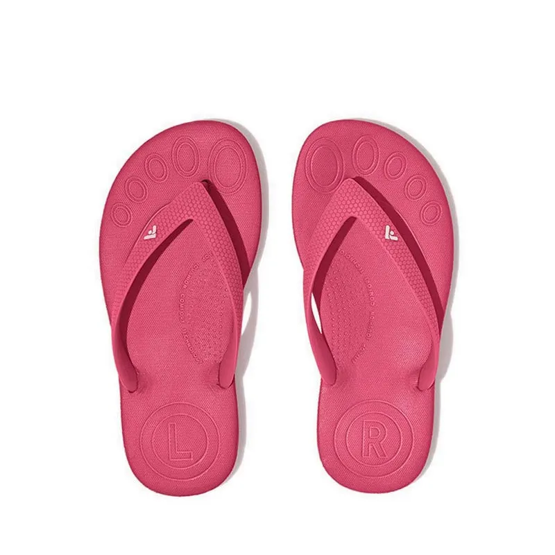 Fitflop Iqushion Kid's Ergonomic Flip-Flops - Pink Jam