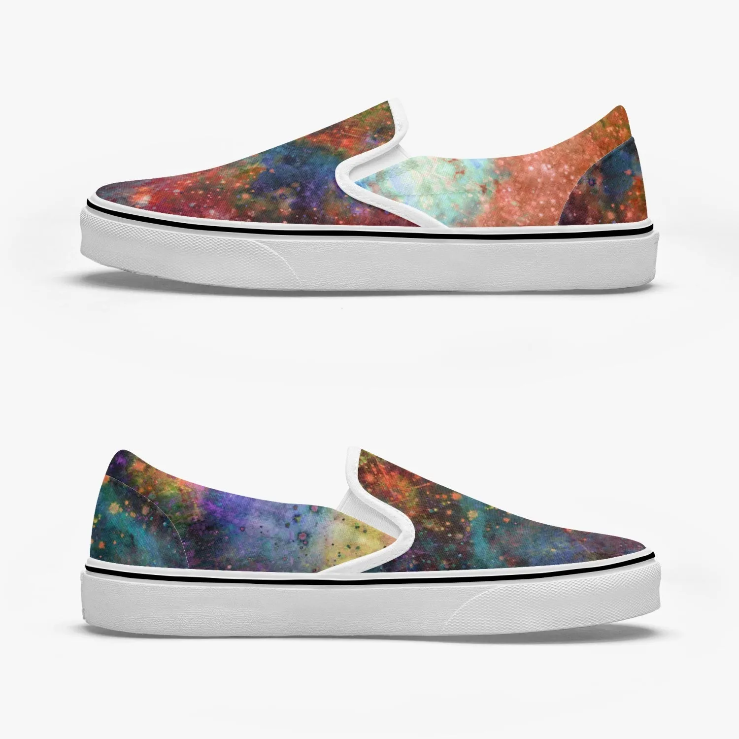 Fortuna Split-Style Psychedelic Slip-On Shoes