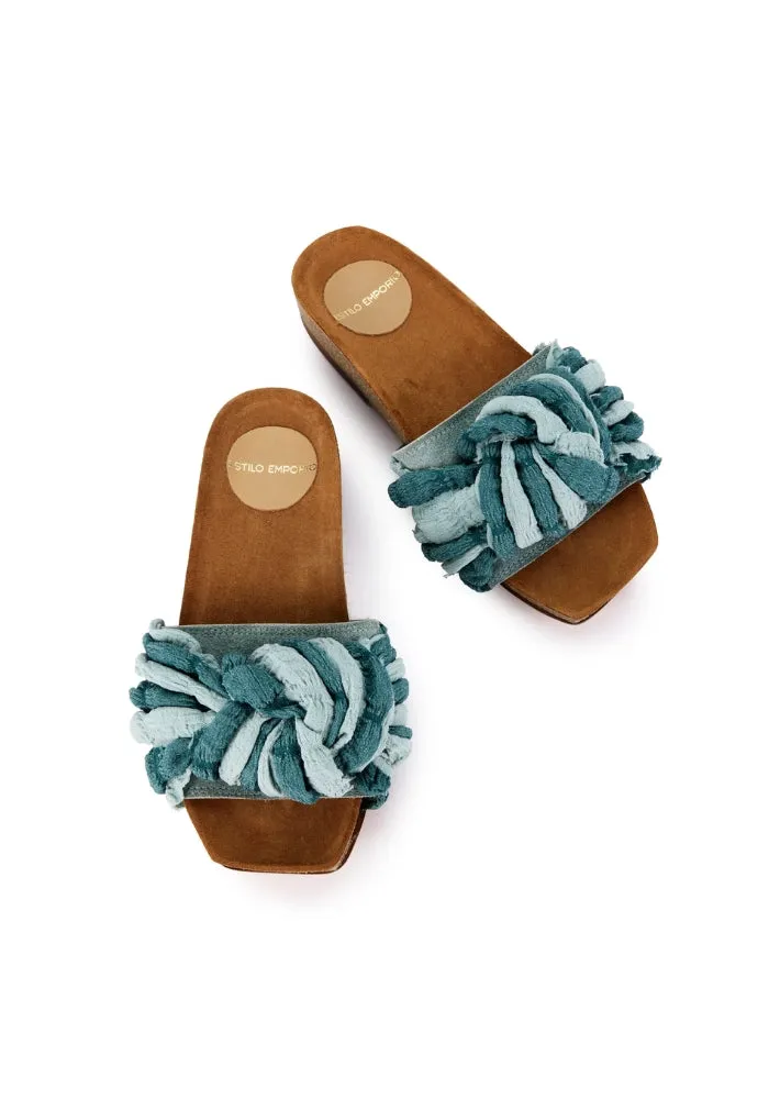 Gala Slide - Teal Multi