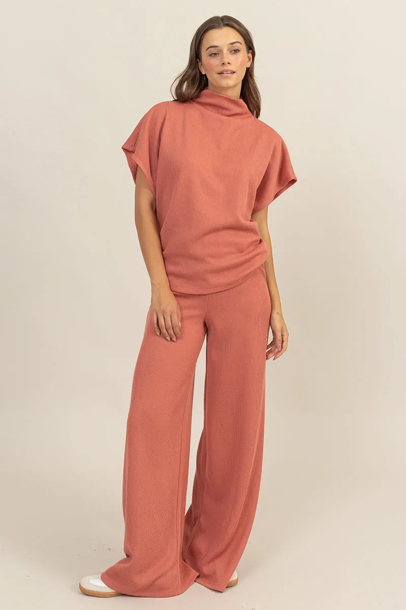 HF24F075-SET-DOLMAN SLEEVE TOP AND PANTS SET