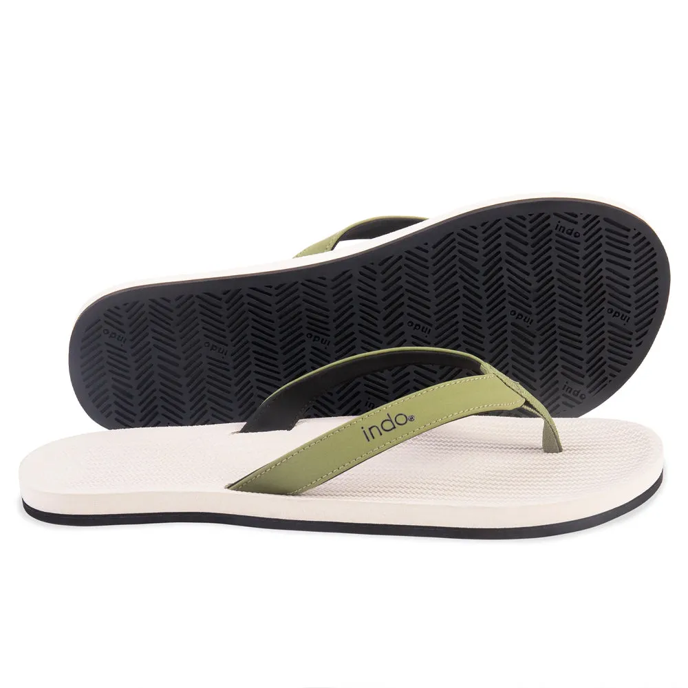 Indosole Essential Flip Flops - Sea Salt Olive