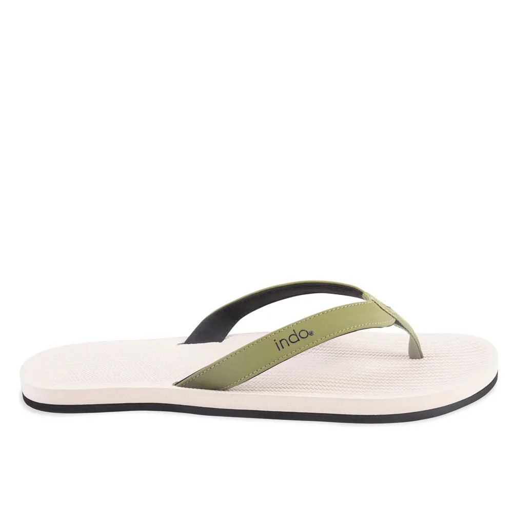 Indosole Essential Flip Flops - Sea Salt Olive