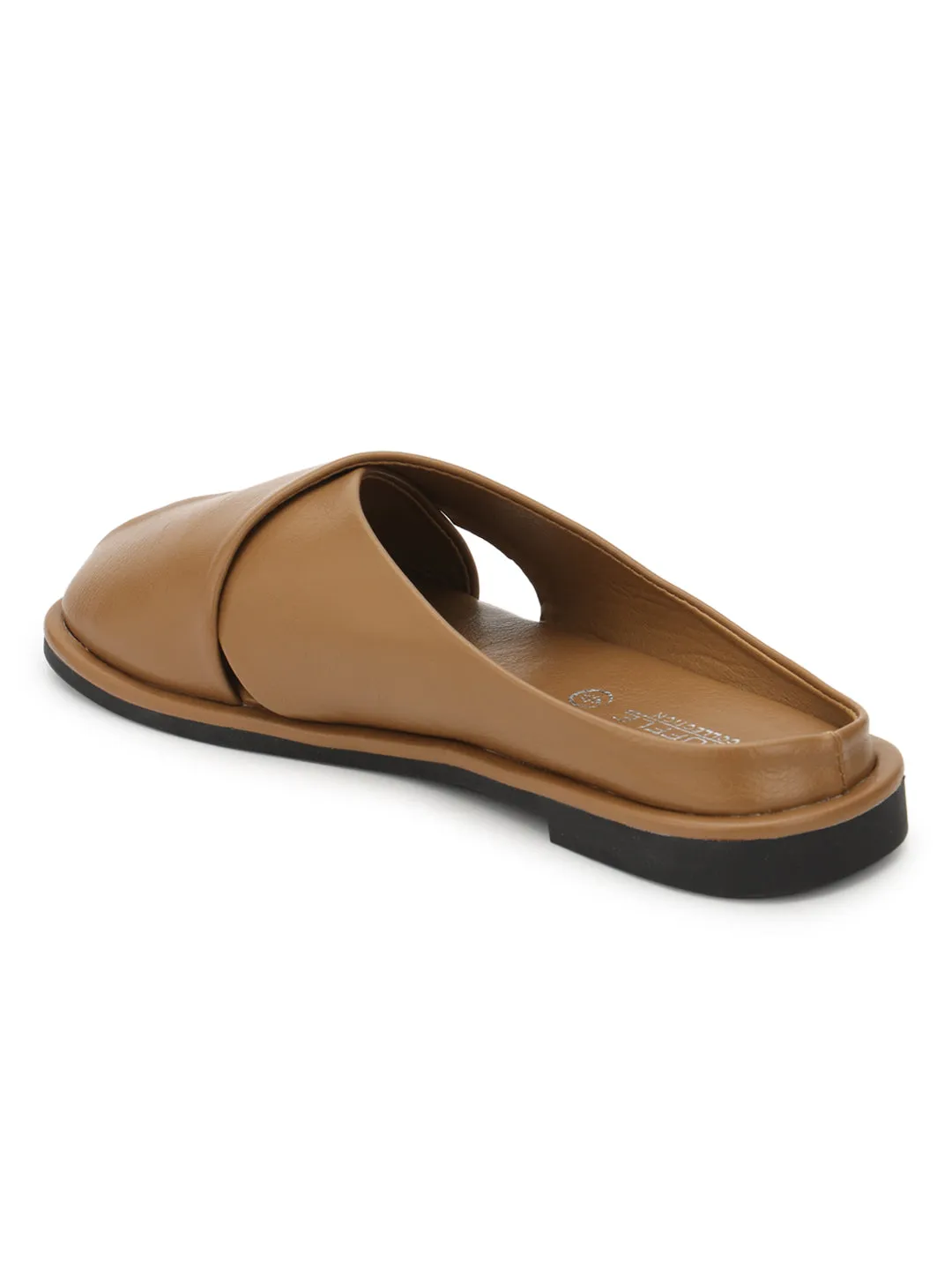 Khaki PU Slip-On Flats (TC-RS3655-KHA)