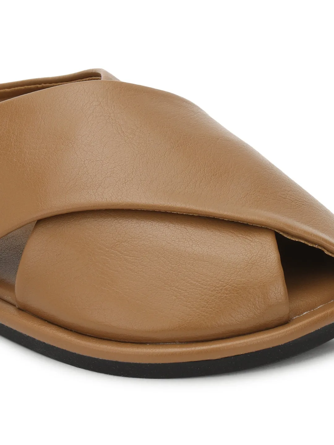 Khaki PU Slip-On Flats (TC-RS3655-KHA)