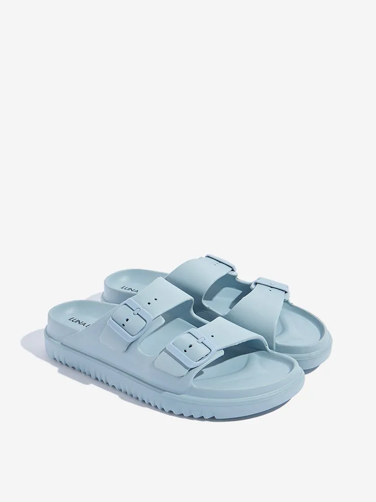 LUNA BLU Dusty Blue Double Band Flip-Flop