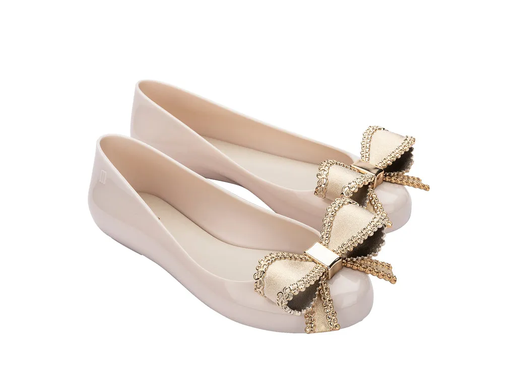 Melissa Sweet Love VIII AD Women Beige Ballerinas With Bow Detail