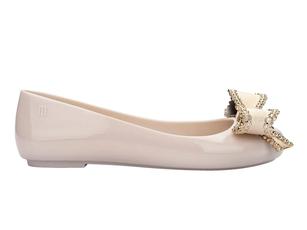 Melissa Sweet Love VIII AD Women Beige Ballerinas With Bow Detail