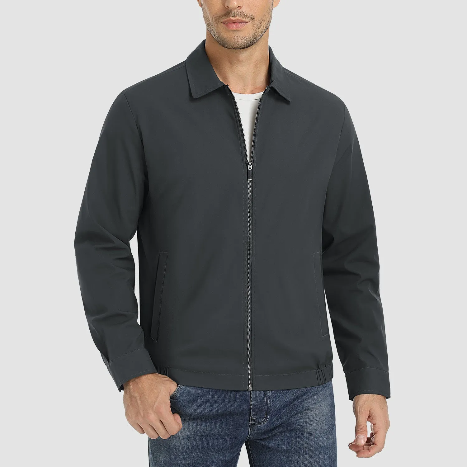 Men's Lightweight Jacket Casual Laydown Collar Jacket