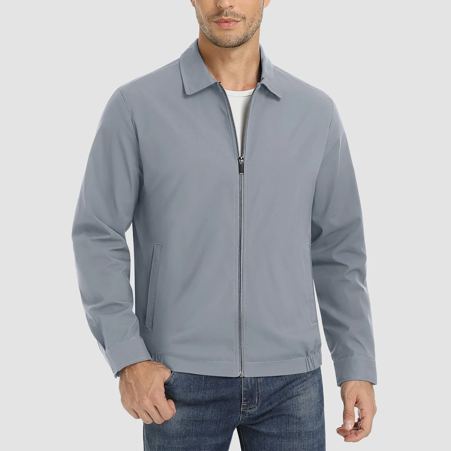 Men's Lightweight Jacket Casual Laydown Collar Jacket