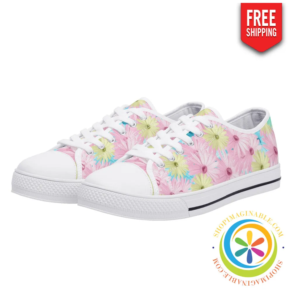 Mystical Daisy Ladies Low Top Canvas Shoes