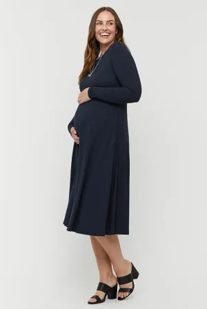 Olivia Maternity Dress - Dark Navy