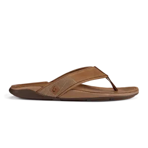 Olukai Men's Tuahine Leather Sandals - Toffee/Toffee 10465-3333