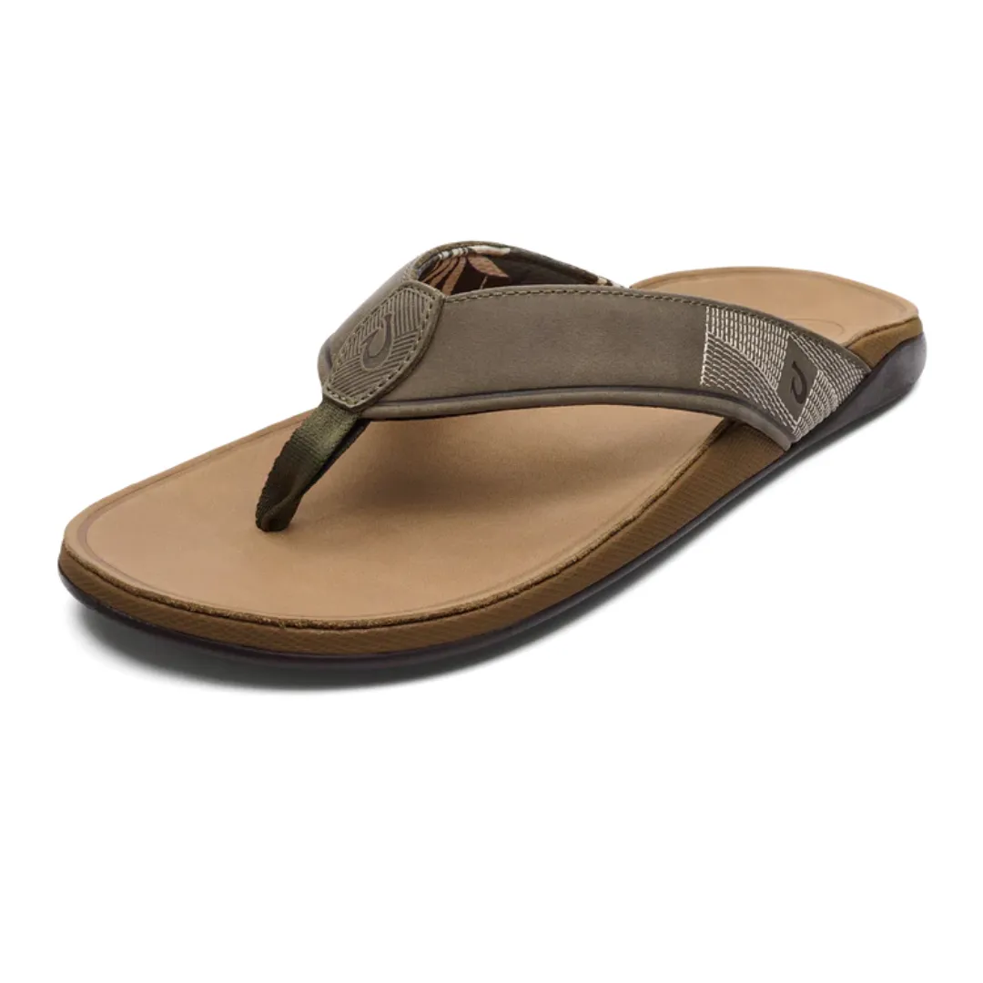 Olukai Tuahine Flip Flops - Hunter/Golden Sand