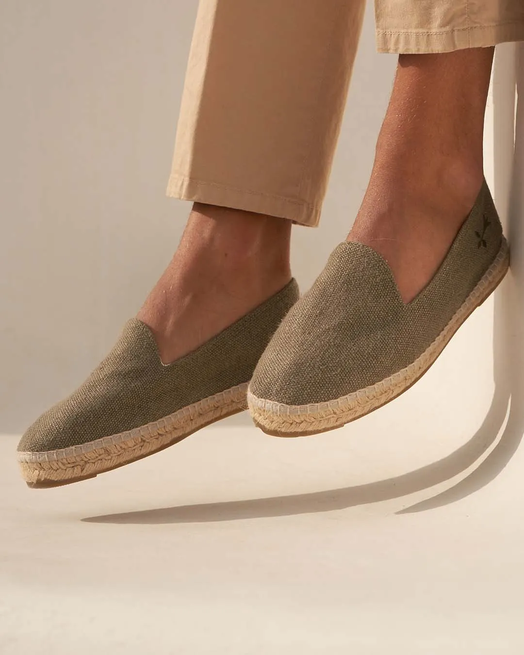 Organic Hemp Espadrilles - O77C0 - La Havana Military Green