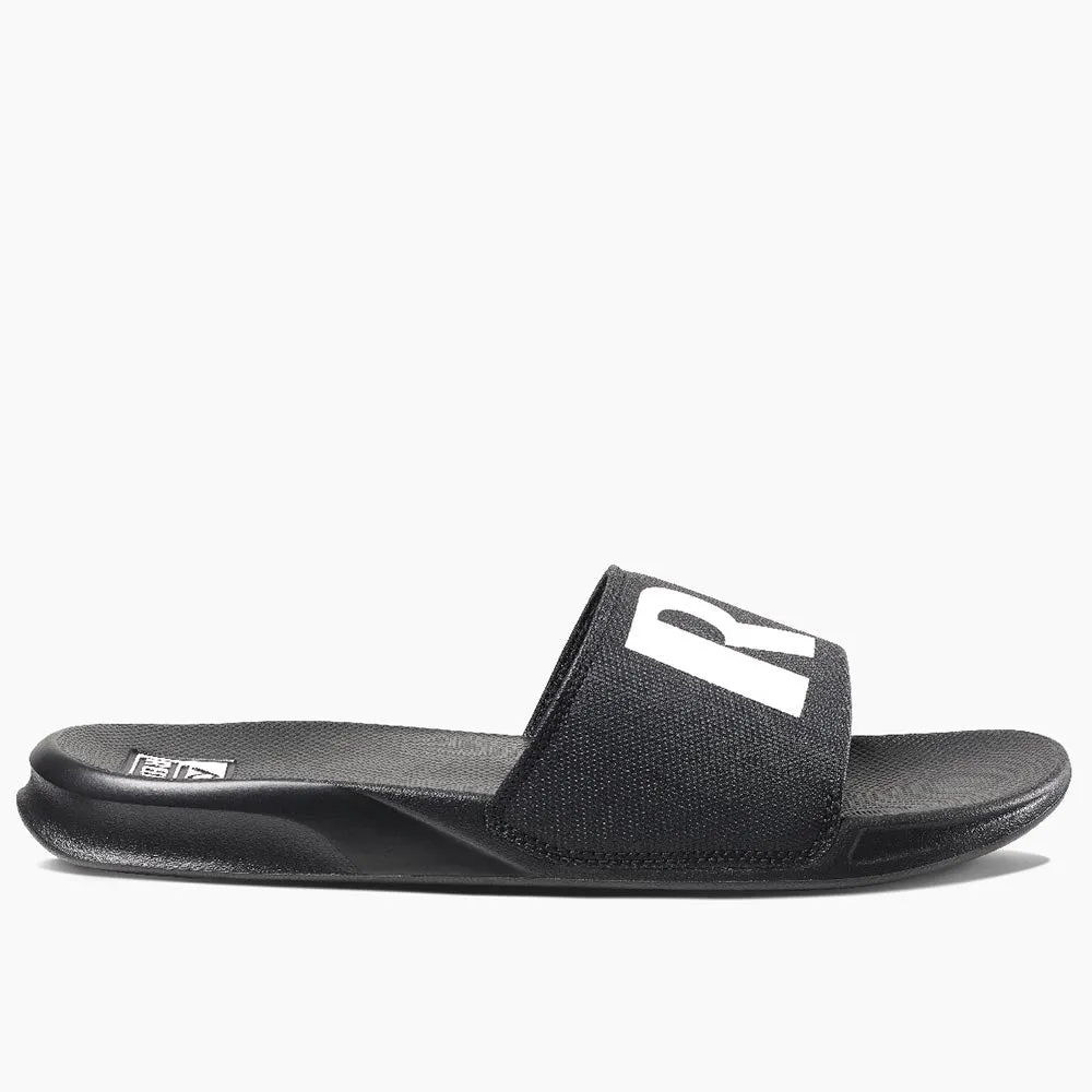 Reef One Slide Sandal  - Black/White