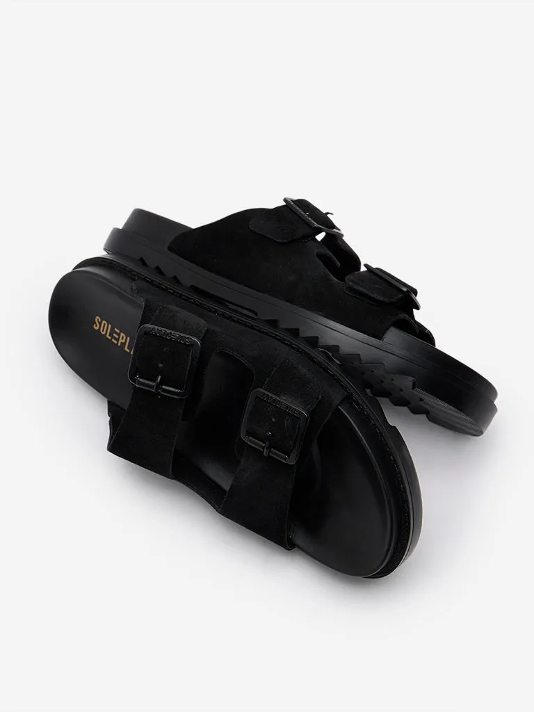 SOLEPLAY Black Dual-Strap Slides