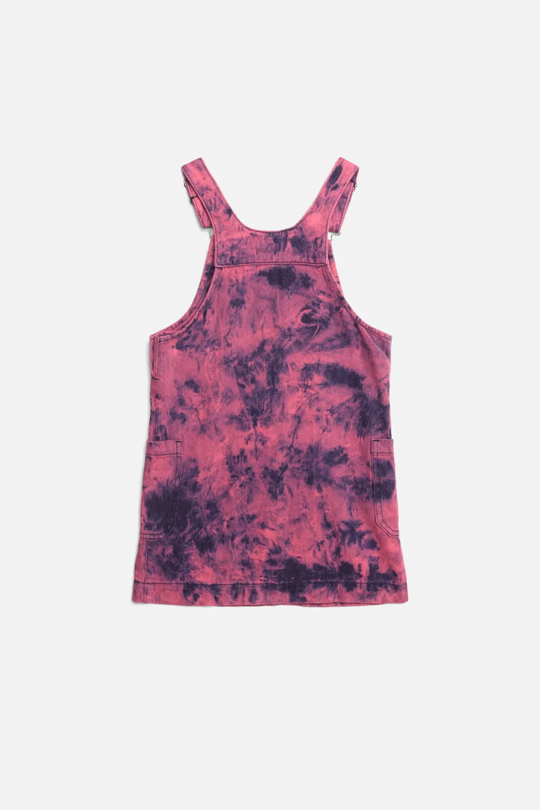 Tie Dye Denim Kids Pinafore