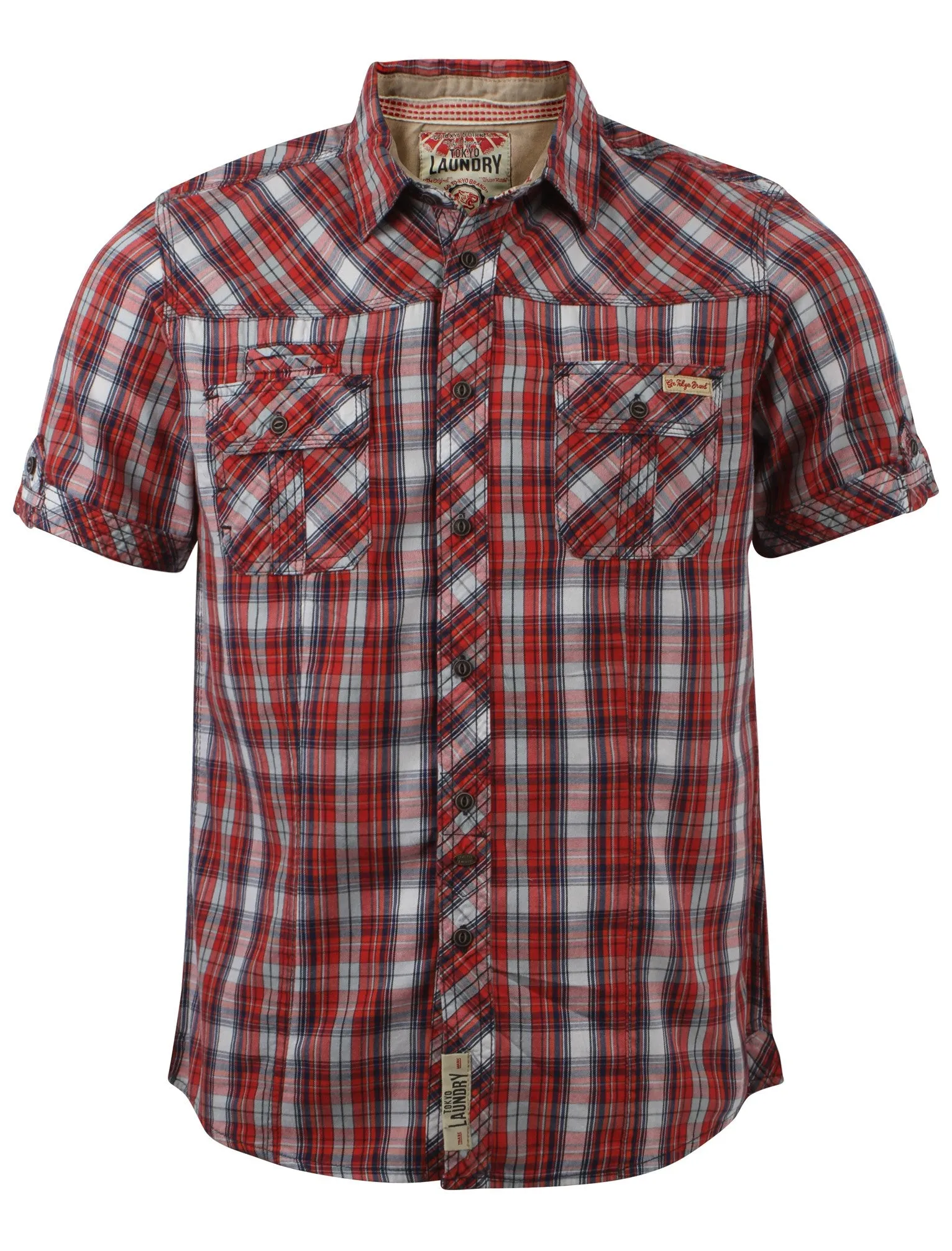 Tokyo Laundry Killian red short sleeved shirt